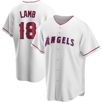 Jake Lamb 18 Los Angeles Angels Men Home Jersey - White - Bluefink