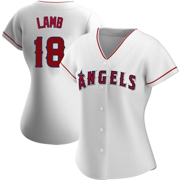 Jake Lamb 18 Los Angeles Angels Men Home Jersey - White - Bluefink