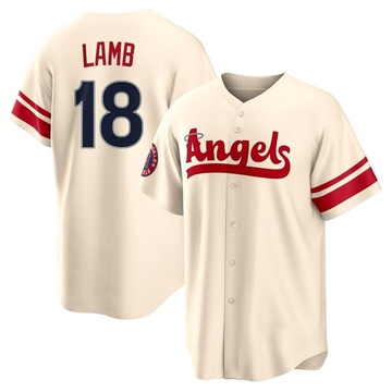 Jake Lamb 18 Los Angeles Angels Men Home Jersey - White - Bluefink