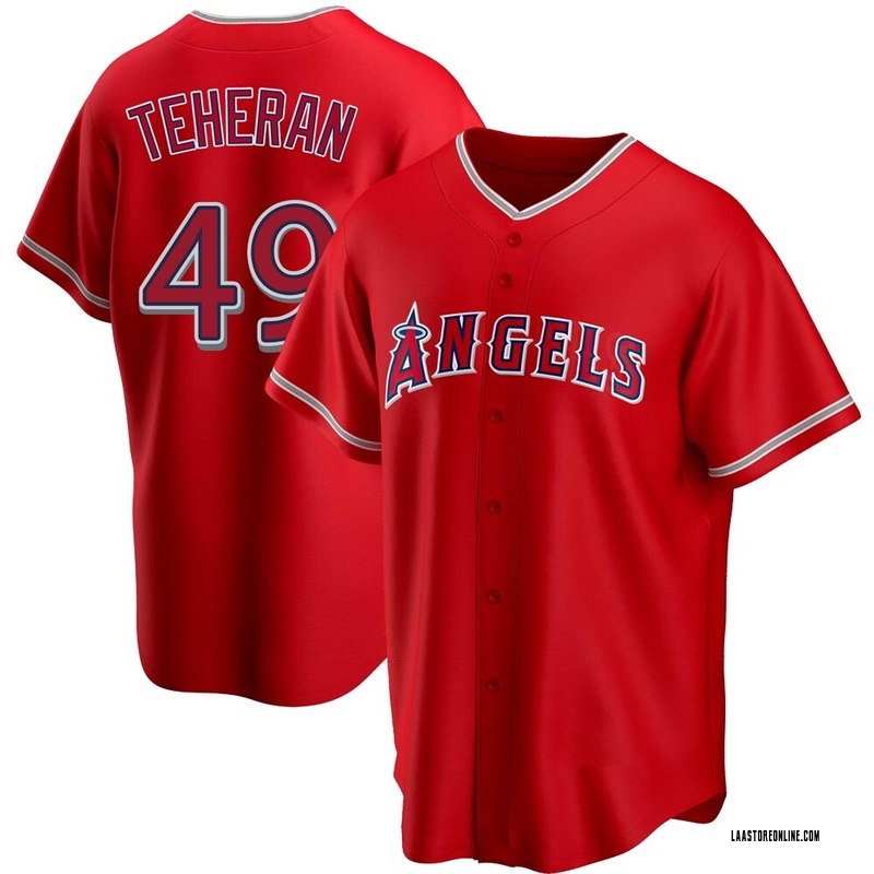 Replica Julio Teheran Youth Los Angeles Angels Red Alternate Jersey