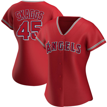 Men's Tyler Skaggs Los Angeles Angels of Anaheim Backer T-Shirt - Red