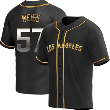 Men's Los Angeles Angels Black Limited & Gold Jersey - All Stitched - Vgear